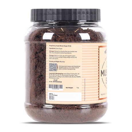 Urban Platter Mauritian Dark Muscovado Sugar, 1kg (Rich & Intense | Perfect for indulgent Baking & Desserts)