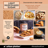 Urban Platter Mauritian Light Muscovado Sugar, 1kg (Golden Hues & Gentle Molasses | Great for Bakes, Caramels & Sauces)