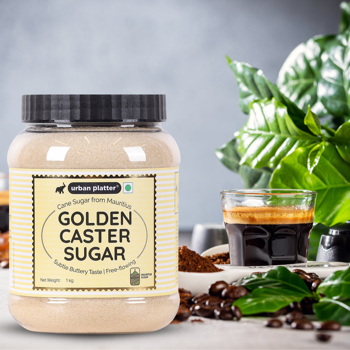 Urban Platter Mauritian Golden Caster Sugar, 1kg (Fine & Fluffy | Perfect for Cakes, Sponges & Whipped Desserts)