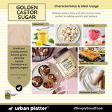 Urban Platter Mauritian Golden Caster Sugar, 1kg (Fine & Fluffy | Perfect for Cakes, Sponges & Whipped Desserts)