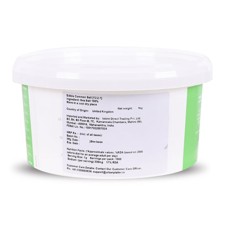 Cornish Sea Salt Flakes ,1kg, Hand-Harvested Premium Pyramid Salt from Cornwall, Perfect Finishing Touch for Salads & Gourmet Cooking