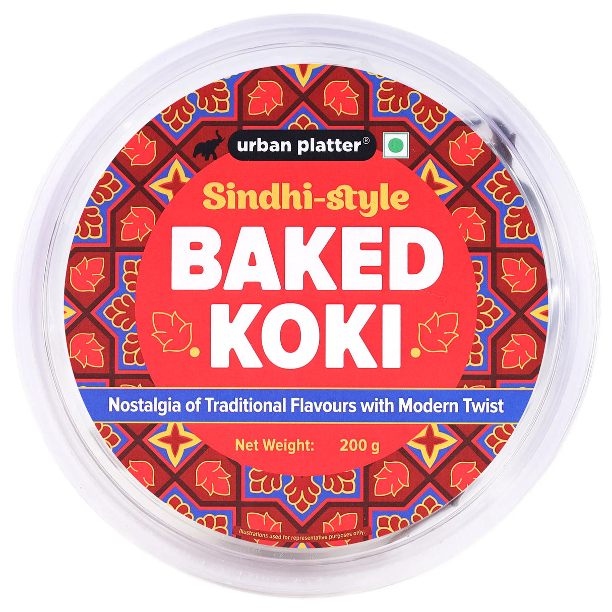 Urban Platter Baked Koki, 200g (Wheat Free, Traditional Sindhi Style Snack)