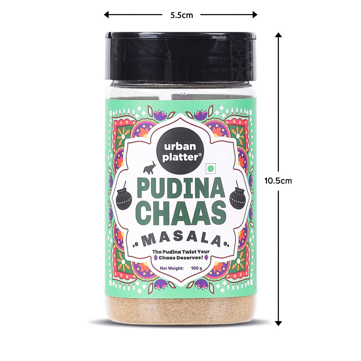 Urban Platter Pudina Chaas Masala, 100g (Everyday Refreshment Essential | Digestive-Friendly | Additive & Preservative-free)