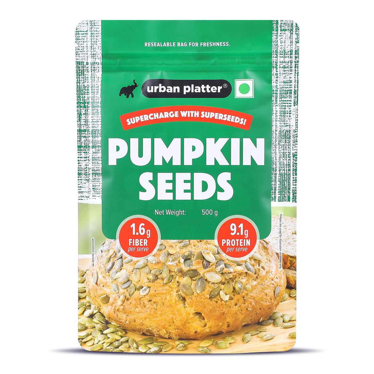 Urban Platter Raw Pumpkin Seeds, 500g (Use in Salads, Trail Mixes, Baked Goods, Granola Bars, Desserts | Keto Diet Friendly | Immunity Booster | Pepitas Seeds | Healthy Superfood Snack)