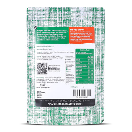 Urban Platter Raw Pumpkin Seeds, 1Kg