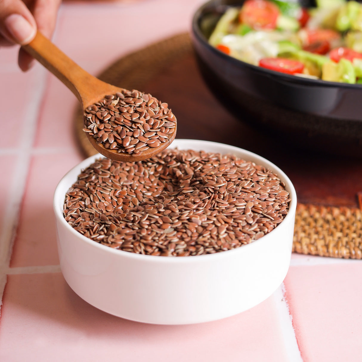 Urban Platter Raw Flax Seeds, 500g [Alsi, Heart-Healthy, Keto Friendly, Use in salads, After meal Digestive]