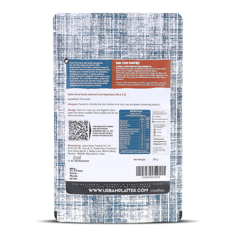Urban Platter Flax Seeds, 250g (Alsi | Heart-Healthy | Protein and Fiber Rich | Use in salads | After meal Digestive)