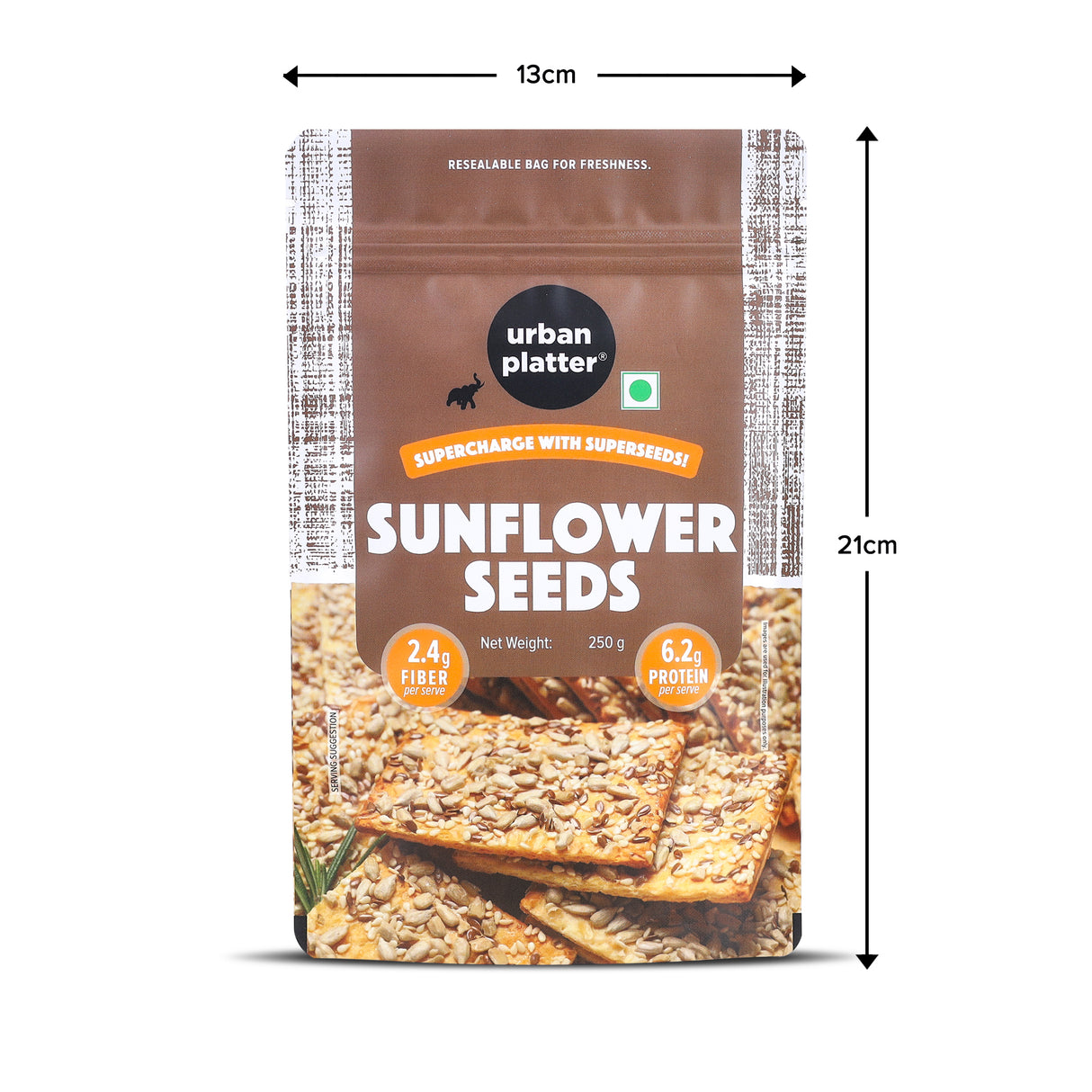 Urban Platter Sunflower Seeds, 250g (Protein & Fibre Rich, Vitamin E-Rich, Snacking, Salads & Baking)