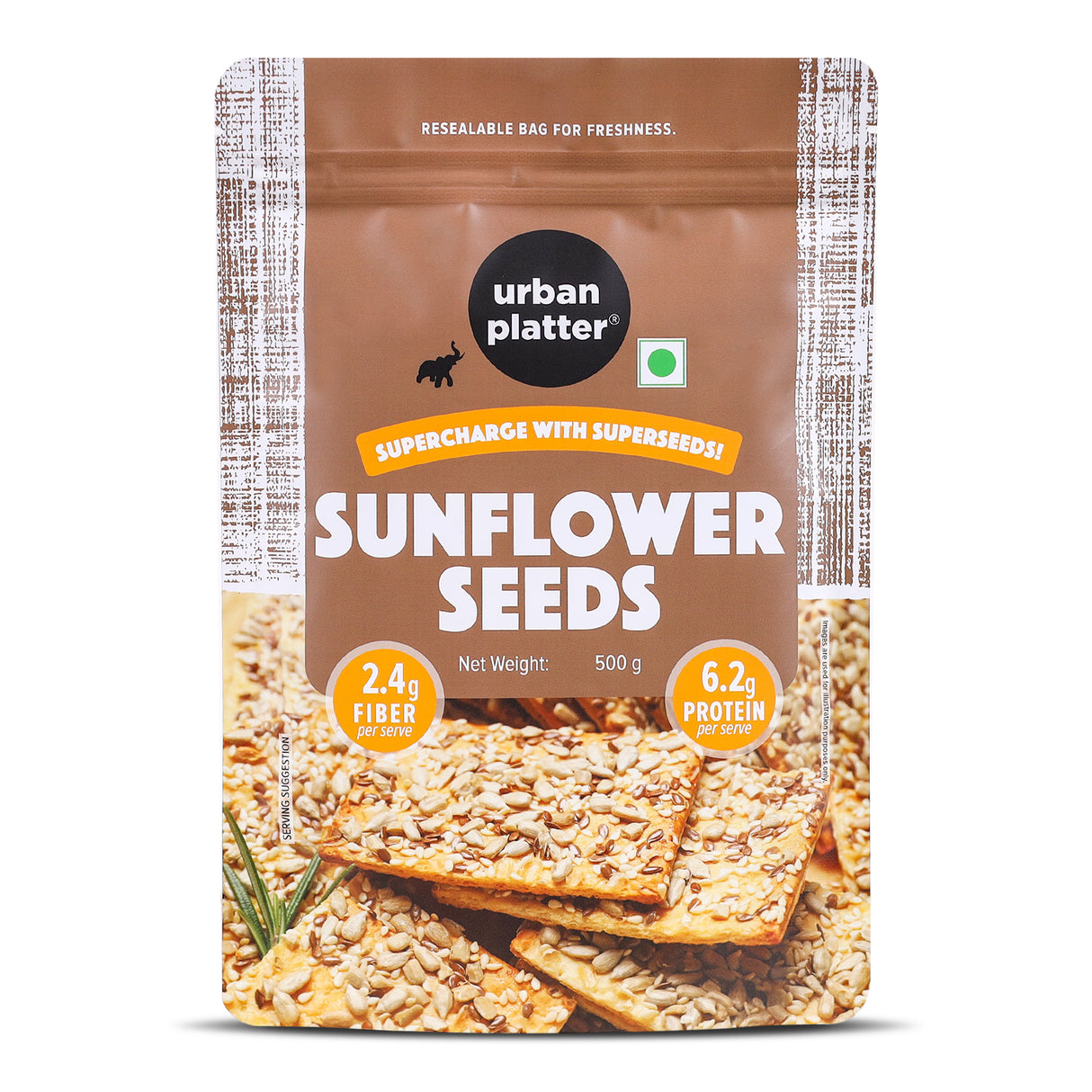 Urban Platter Raw Sunflower Seeds, 500g (Use in Salads, Trail Mixes, Baked Goods, Granola Bars, Desserts | Source of Protein & Fibre | Keto Diet Friendly | Immunity Booster | Pepitas Seed | Healthy Superfood Snack)
