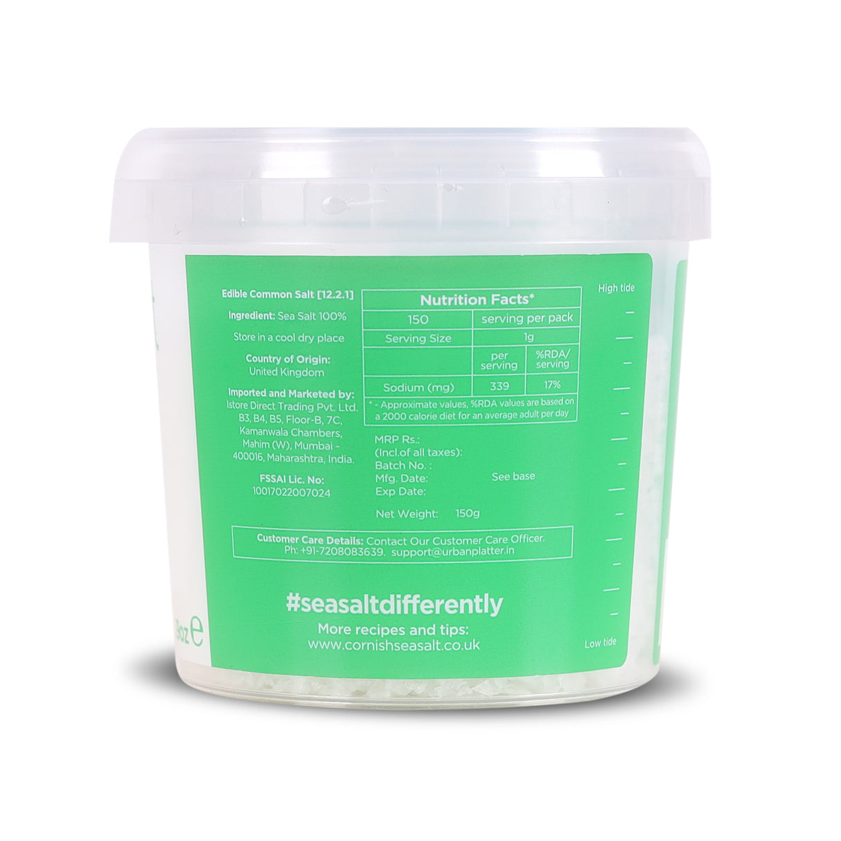 Cornish Sea Salt Flakes, 150g, Hand-Harvested Premium Pyramid Salt from Cornwall, Perfect Finishing Touch for Salads & Gourmet Cooking