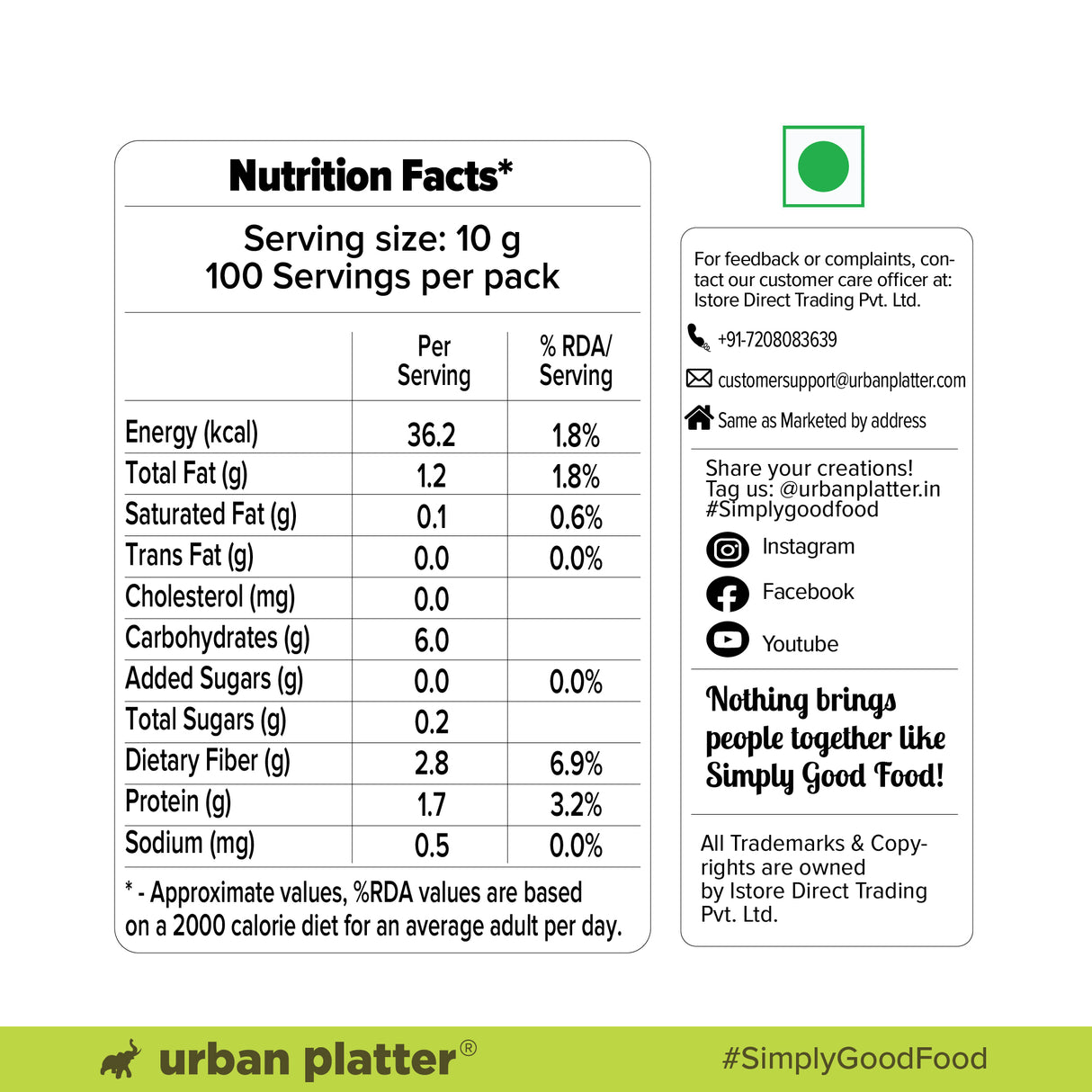 Urban Platter Sabja Seeds, 250g (Natural Body Coolant, Aids in Digestion, Ayurveda Superfood, Rich in Protein & Fiber)
