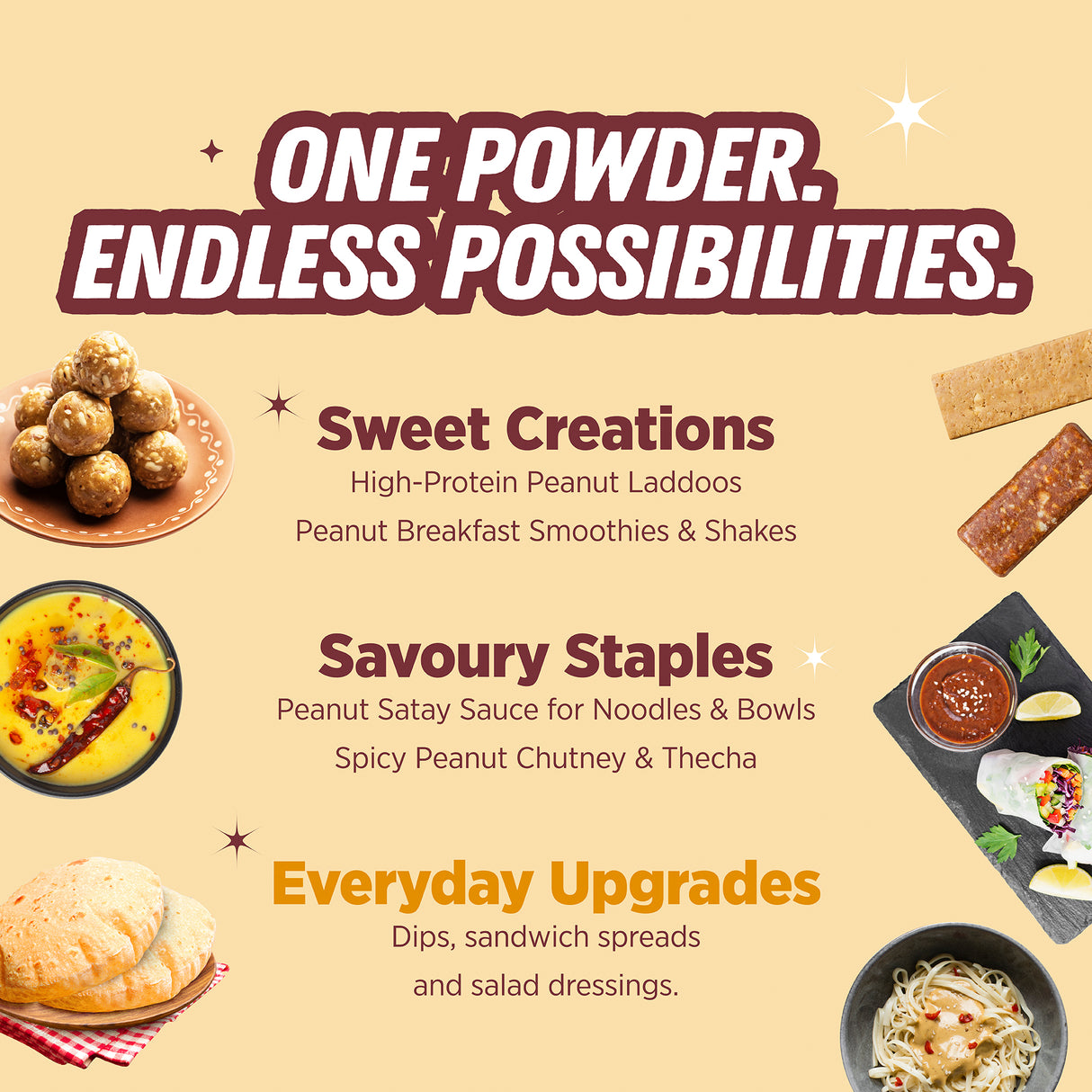 Urban Platter High Protein Peanut Powder, 500g (Plant-Based Protein, Low Fat, Ideal for Protein Additions to your Daily Meals)