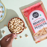 Urban Platter Roasted Unsalted Peanuts, 200g (Skin Removed | Vacuum Packed | Product of Bharuch | Oil-Free)