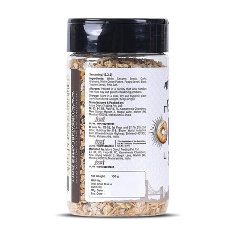 Everything Bagel Seasoning, 100g (Classic American Seasoning Blend with Onion Flakes, Garlic, Sesame Seeds and Sea Salt | Season toasts, breads and salads)