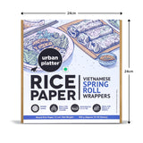 Urban Platter Round Rice Paper Sheets, 400g (Vietnamese Spring Roll Wrappers | Gluten Free | 22 cm Each | 35-40 Sheets per pack)