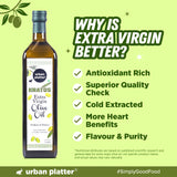 Urban Platter Kratos Cold Pressed Extra Virgin Olive Oil, 1L (Made in Greece, Single Variety Koroneiki Olives, Rich in Anti-oxidants)