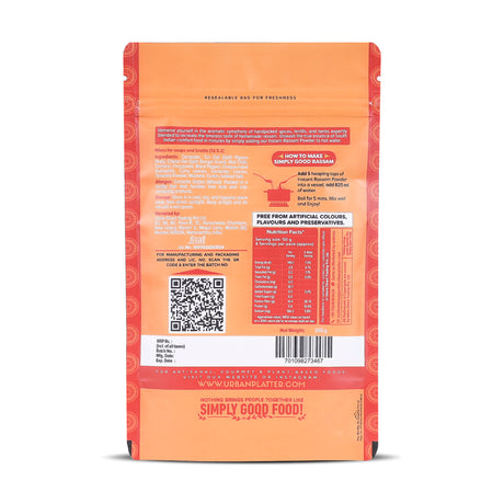 Urban Platter South Indian Style Instant Rassam Powder, 200g / 7oz [Spicy Lentil Soup, Just Add Water & Cook Rasam]