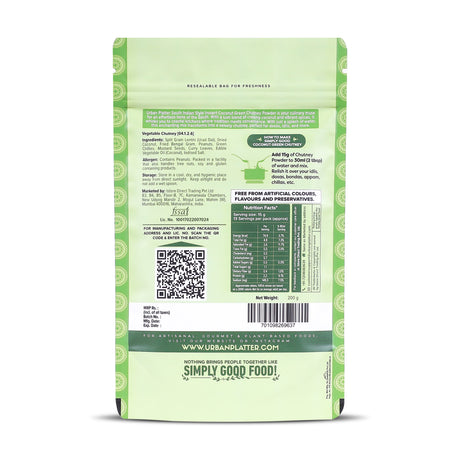 Urban Platter South Indian Style Instant Coconut Green Chutney Powder, 200g [Nariyal ki Chutney, Just Add Water]
