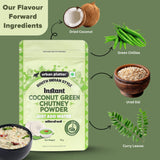 Urban Platter South Indian Style Instant Coconut Green Chutney Powder, 200g [Nariyal ki Chutney, Just Add Water]