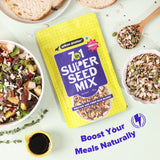 Urban Platter Unroasted 7-in-1 Super Seed Mix, 250g (High Protein & Fiber | Pumpkin, Sunflower, Watermelon, Split Coriander, White & Black Sesame & Flax Seed Blend | Raw & Ready-to-Eat Superfood Snack)