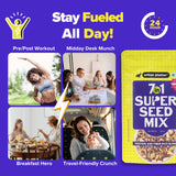 Urban Platter Unroasted 7-in-1 Super Seed Mix, 250g (High Protein & Fiber | Pumpkin, Sunflower, Watermelon, Split Coriander, White & Black Sesame & Flax Seed Blend | Raw & Ready-to-Eat Superfood Snack)