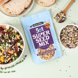 Urban Platter Unroasted 5-in-1 Super Seed Mix, 250g (High Protein & Fiber | Pumpkin, Sunflower, Watermelon, Sesame & Flax Seed Blend | Raw & Ready-to-Eat Superfood Snack)