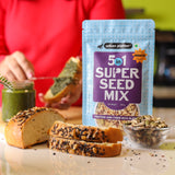 Urban Platter Unroasted 5-in-1 Super Seed Mix, 250g (High Protein & Fiber | Pumpkin, Sunflower, Watermelon, Sesame & Flax Seed Blend | Raw & Ready-to-Eat Superfood Snack)