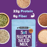 Urban Platter Unroasted 5-in-1 Super Seed Mix, 250g (High Protein & Fiber | Pumpkin, Sunflower, Watermelon, Sesame & Flax Seed Blend | Raw & Ready-to-Eat Superfood Snack)
