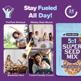 Urban Platter Unroasted 5-in-1 Super Seed Mix, 250g (High Protein & Fiber | Pumpkin, Sunflower, Watermelon, Sesame & Flax Seed Blend | Raw & Ready-to-Eat Superfood Snack)