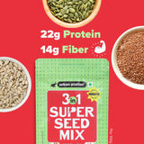 Urban Platter Unroasted 3-in-1 Super Seed Mix, 250g (High Protein & Fiber | Pumpkin, Sunflower & Flax Seed Blend | Raw & Ready-to-Eat Superfood Snack)