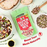 Urban Platter Unroasted 3-in-1 Super Seed Mix, 250g (High Protein & Fiber | Pumpkin, Sunflower & Flax Seed Blend | Raw & Ready-to-Eat Superfood Snack)