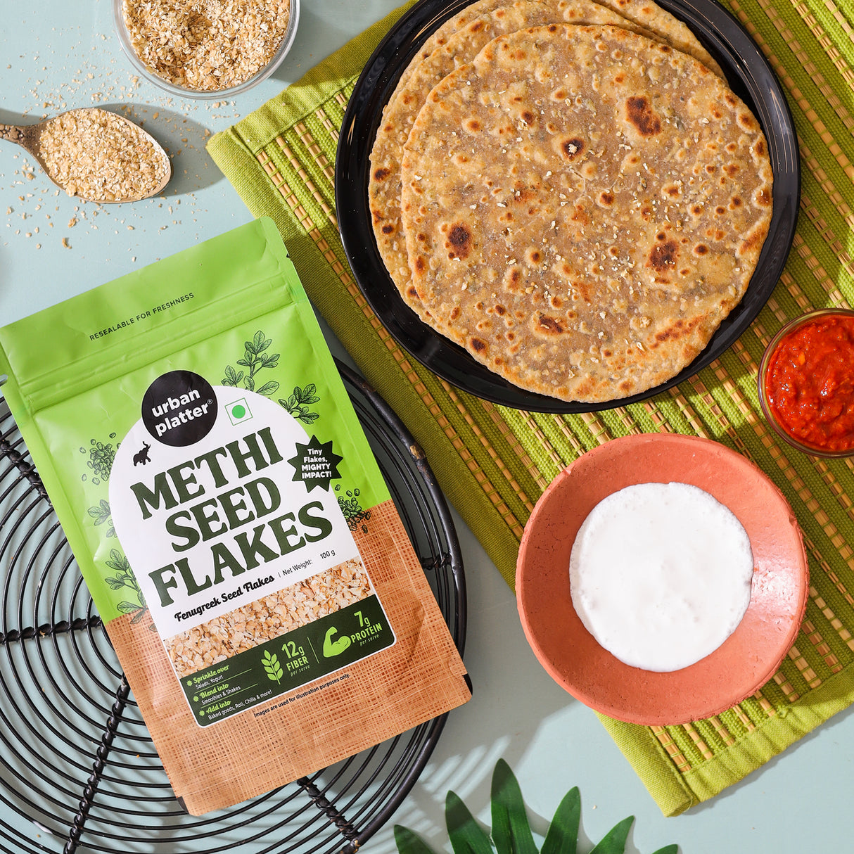 Urban Platter Methi Seed Flakes, 100g  (Fenugreek Seed Flakes for improved digestion, reduced bloating, and everyday gut wellness)