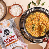 Urban Platter Dried Coconut Shreds, 250g (Long Flakes | Unsweetened | For Toppings, Baking & Snacking)