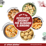 Urban Platter Desiccated Coconut, 500g (Unsweetened and Finely Grated, Ideal for Baking & Confectionery)