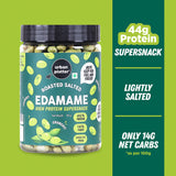 Urban Platter Roasted Salted Edamame, 150g	(46% Protein, 17% Fiber, Lightly Salted Young Green Soybeans, Highest Plant Protein Supersnack)