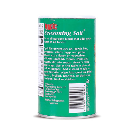 Chef Paul Prudhomme Magic Seasoning Salt, 198g (All-Purpose Savory Seasoning Blend, NO MSG, NO Preservatives, Gluten Free)