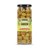 Pitted Green Spanish Olives, 430g (Whole & Seedless | Crisp & Tangy Mediterranean Flavour | Great for Salads, Mezze, Sandwiches & Snacking)
