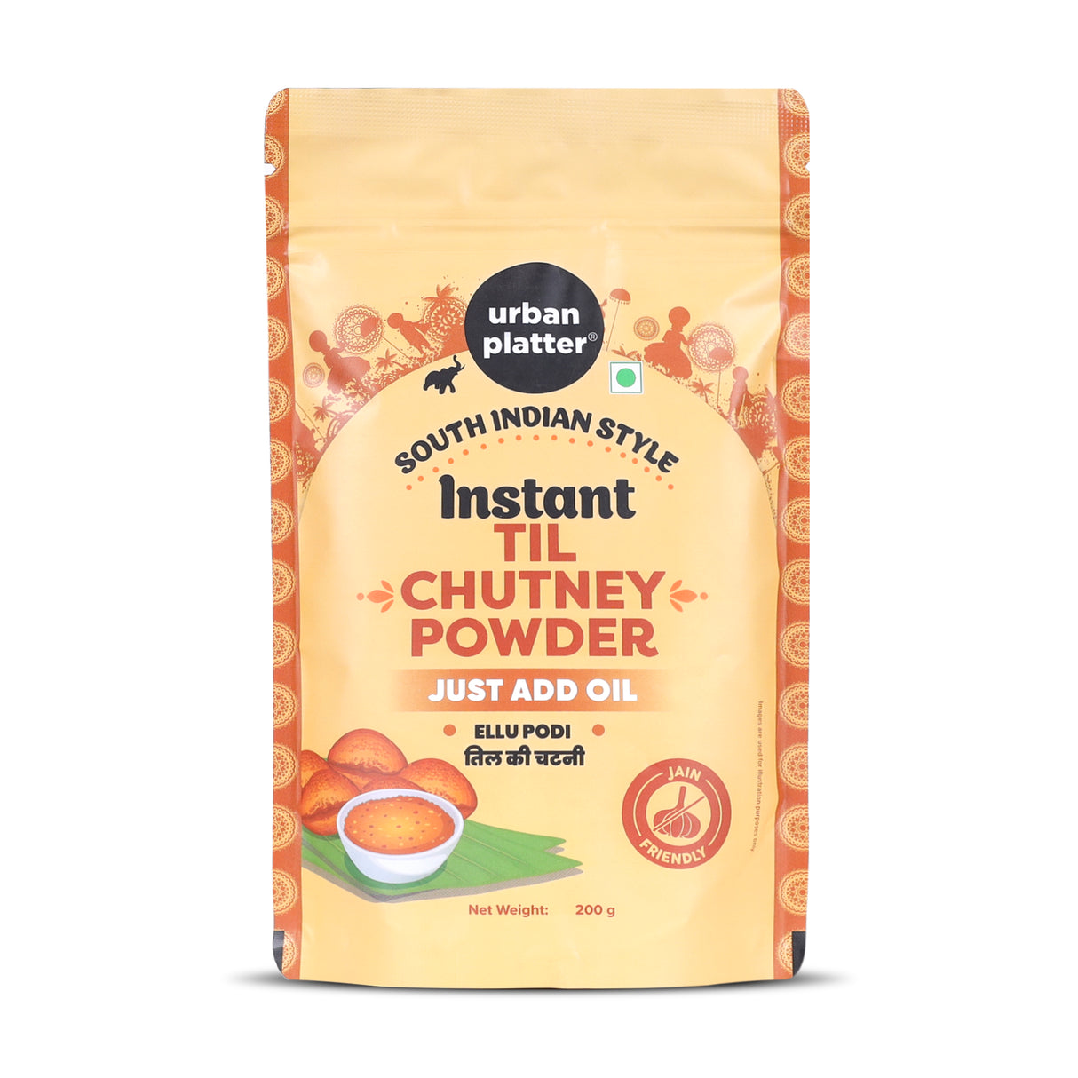 Urban Platter South Indian Style Instant Til Chutney Powder, 200g (Ellu Podi, Sesame Chutney, Just Add Water)