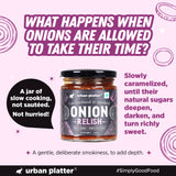 Urban Platter Caramelised & Smoked Onion Relish, 200g (Gourmet Spread, Savory-Sweet Flavour, Perfect for Sandwiches, Burgers, Cheese Boards & More)