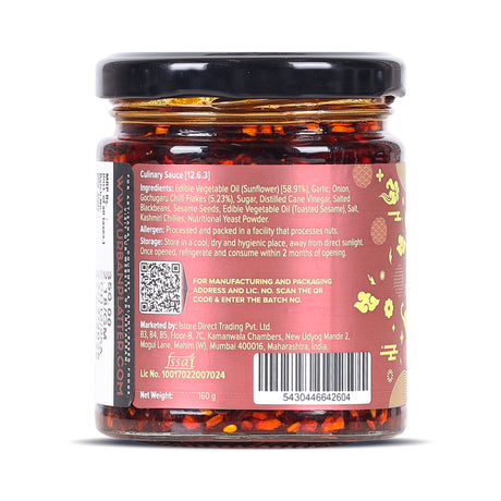 Urban Platter Korean Chilli Oil, 160g (Made with Korean Chilli Flakes | Bold, Balanced Heat | Perfect for Ramyeon, Dumplings, Rice & Korean Cooking)