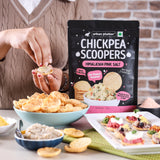 Urban Platter Chickpea Scoopers - Himalayan Pink Salt, 50g (Popped Chips | Lightly Salted | Air Popped, Not Fried) - product image 5