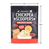 Urban Platter Chickpea Scoopers - Korean Buldak, 50g (Popped Chickpea Chips | Korean-Style Spicy Heat | Air Popped)