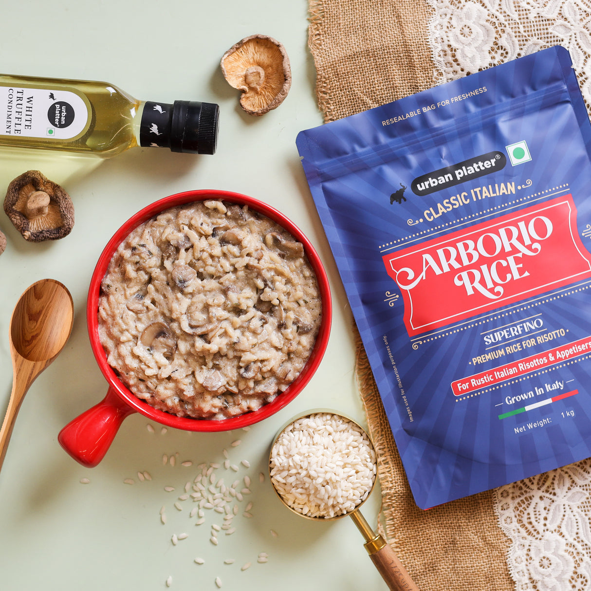 Urban Platter Italian Arborio Rice, 1kg (Imported from Italy, Ideal for Risotto, Vacuum Packed) - product image 4