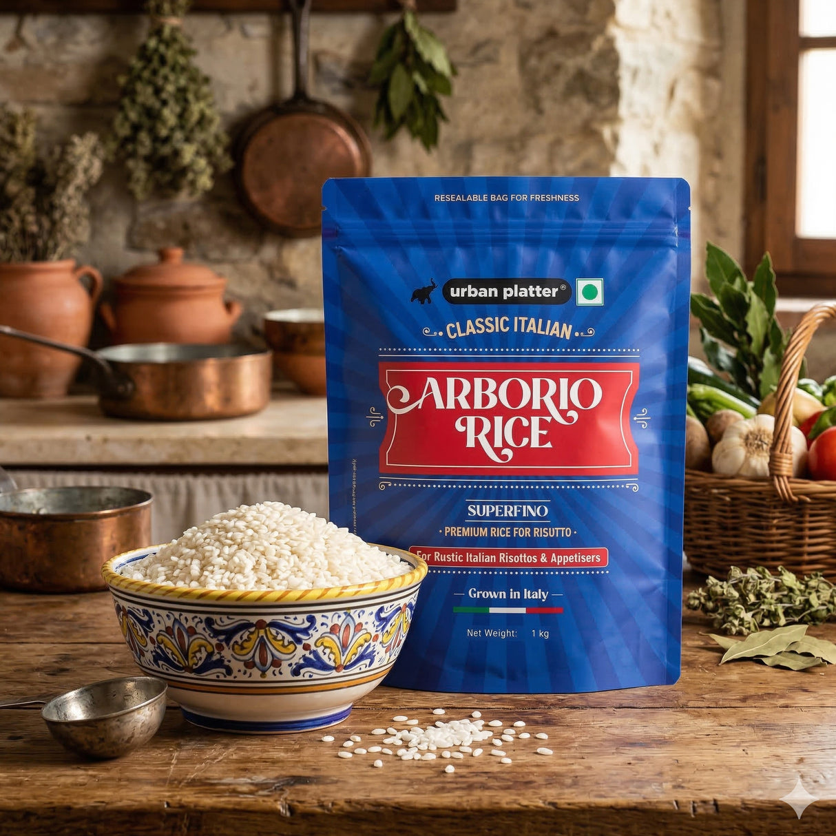 Urban Platter Italian Arborio Rice, 1kg (Imported from Italy, Ideal for Risotto, Vacuum Packed) - product image 5
