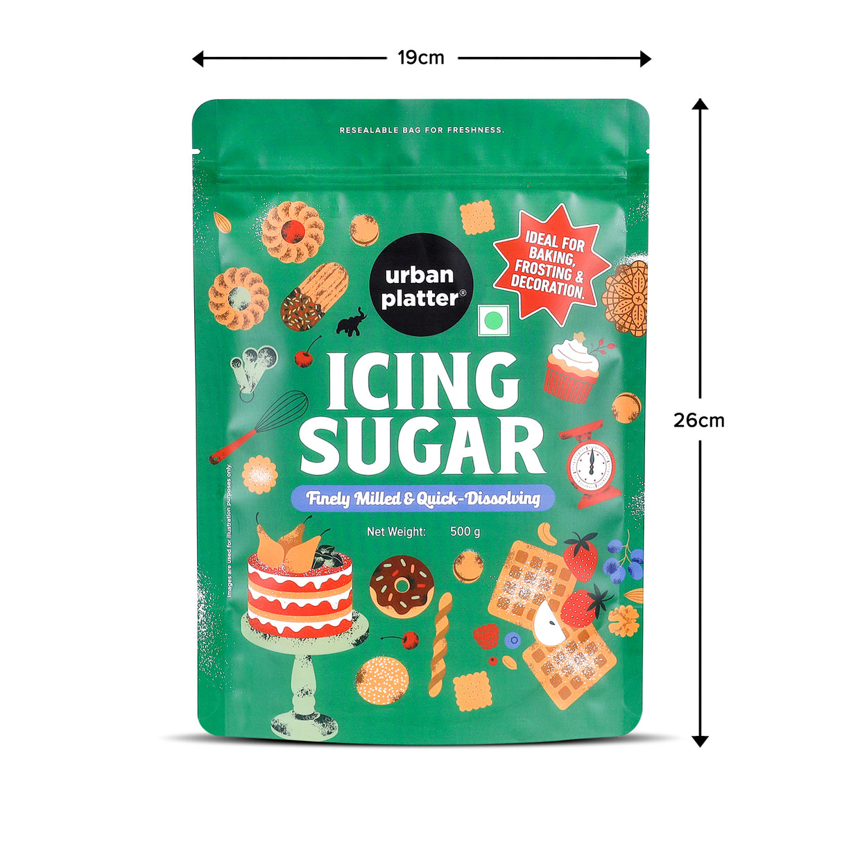 Urban Platter Icing Sugar, 500g (Finely Milled, Quick-Dissolving, Ideal for Frosting, Baking & Decoration) - product image 9