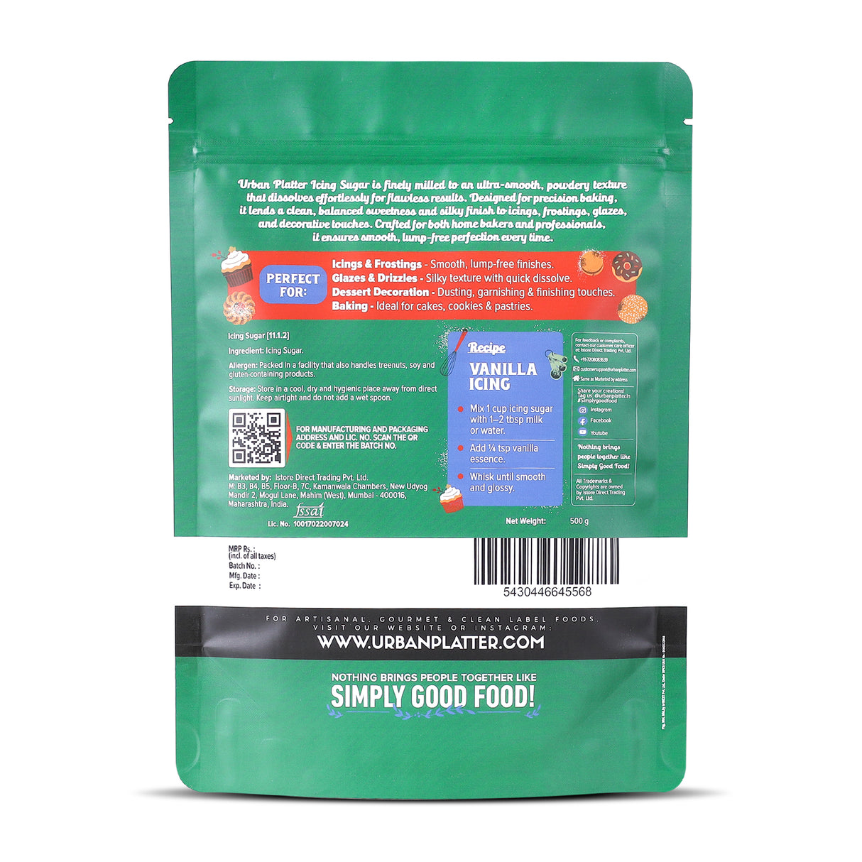 Urban Platter Icing Sugar, 500g (Finely Milled, Quick-Dissolving, Ideal for Frosting, Baking & Decoration) - product image 2