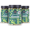 Roasted Salted Edamame, 150g, Pack of 3 (46% Protein, 14% Fiber, Lightly Salted Young Green Soybeans, Highest Plant Protein Supersnack)