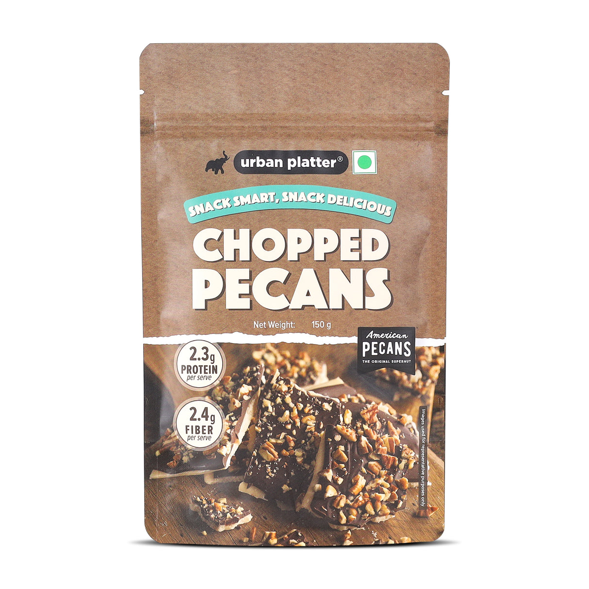 Urban Platter Chopped Pecans, 150g (Imported from the USA | Ideal for Baking, Desserts & Everyday Snacking)