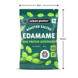 Urban Platter Roasted Salted Edamame, 25g (46% Protein, 17% Fiber, Lightly Salted Young Green Soybeans, Highest Plant Protein Supersnack)