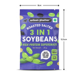 Urban Platter Roasted Salted 3-in-1 Soybean, 25g (46% Protein, 17% Fiber, Lightly Salted Green, Black & White Soybeans, Highest Plant Protein Supersnack)